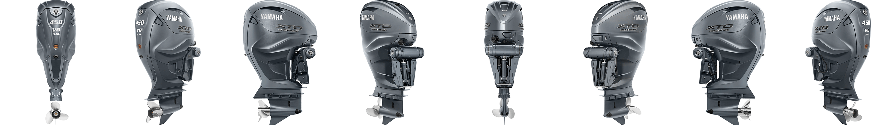 360 view of Yamaha XTO Offshore® 450 Outboard.