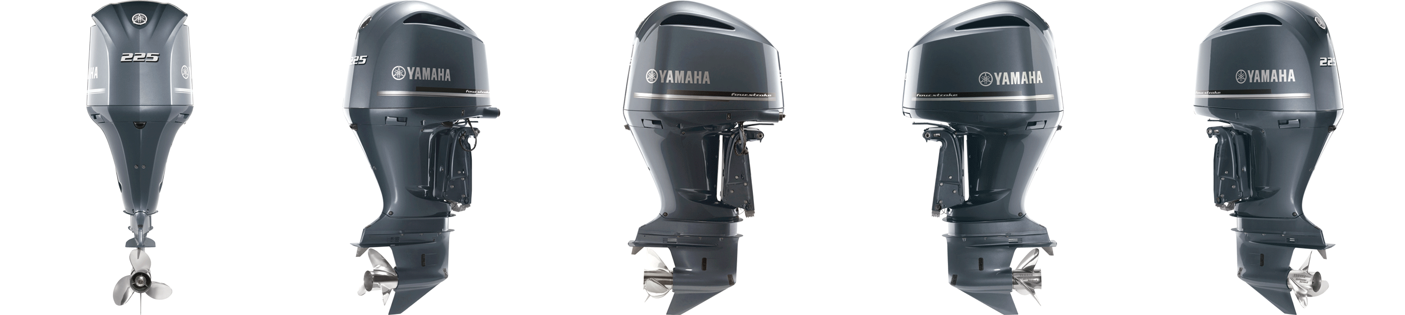 360 view of Yamaha V6 4.2-liter F225 Outboard.